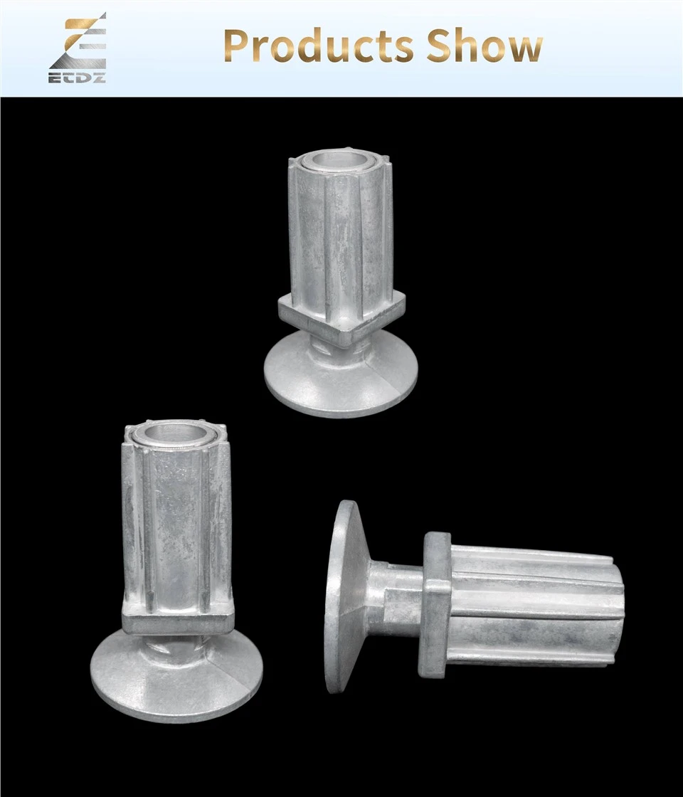 Square Nickel Adjustable Flanged Foot Insert